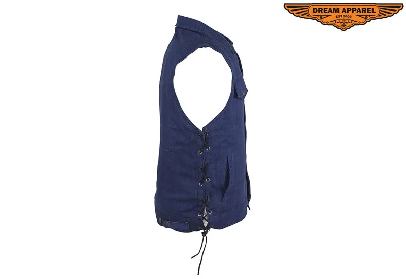 Men's Denim Concealed Carry Vest