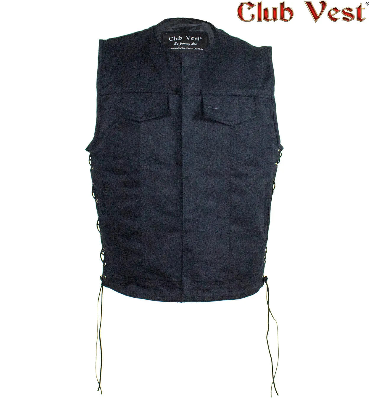 Men's No Collar Denim Vest by Club Vest®