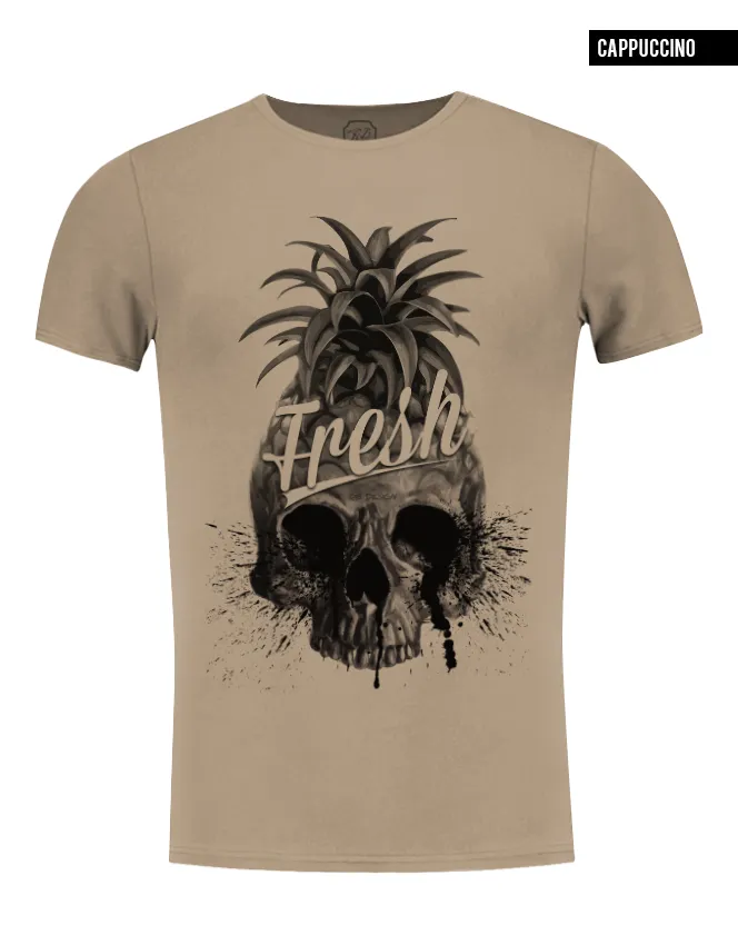 Men's Pineapple Skull T-shirt Cool Graphic Tee / color option / MD486