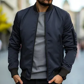 Men's Stylish and Comfortable Bomber Jacket - Perfect for Transitional Weather