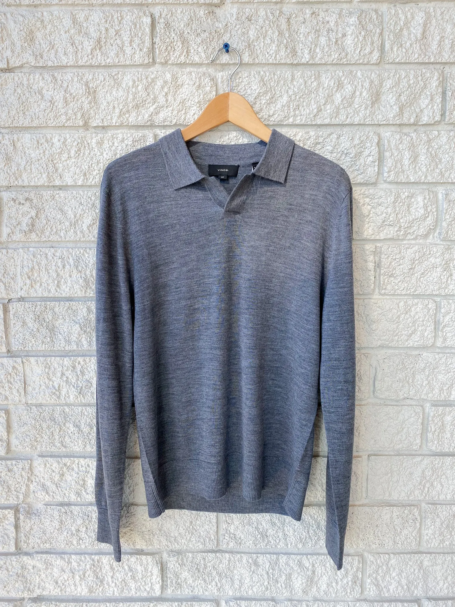 Merino L/S Johnny Collar