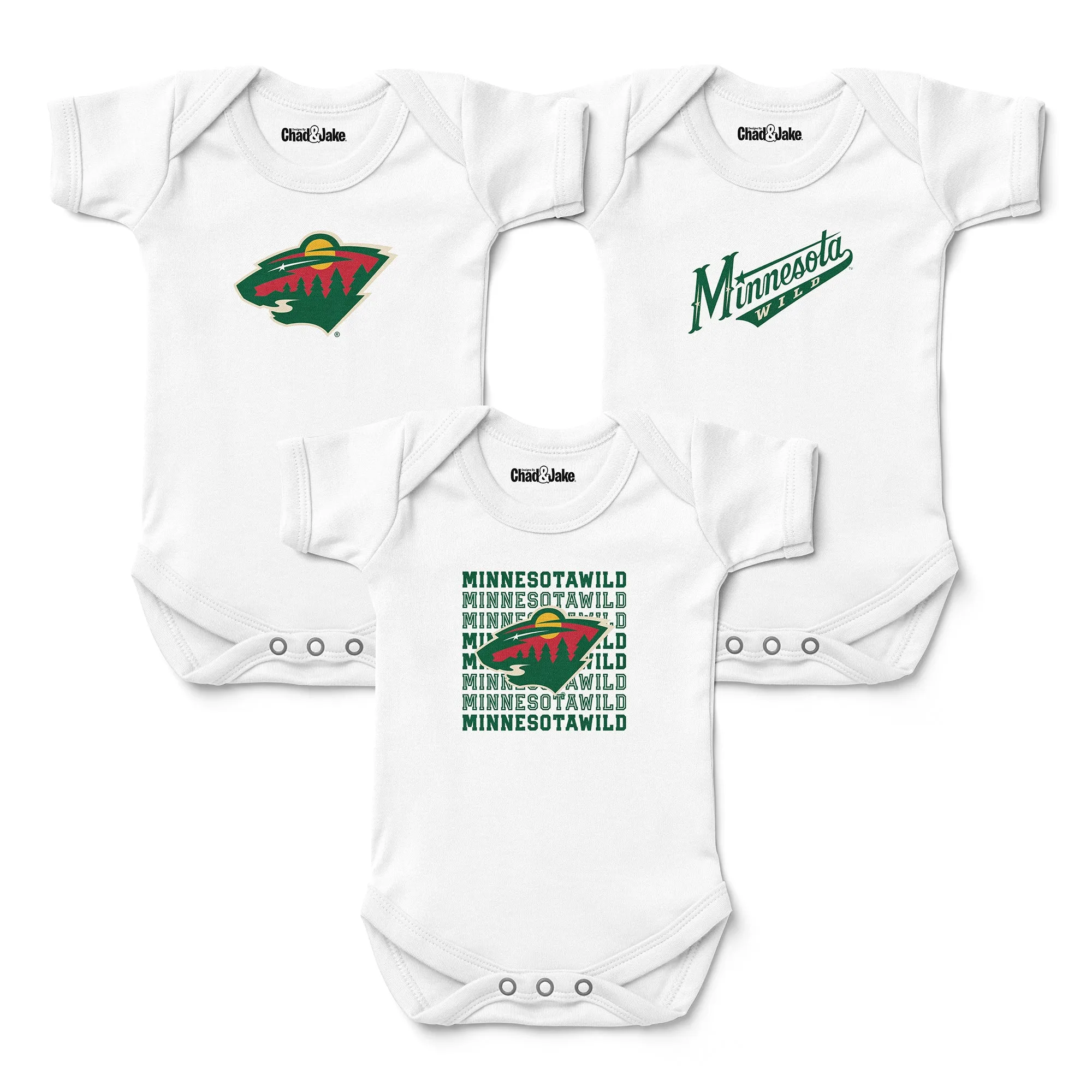 Minnesota Wild 3-Pack Bodysuits