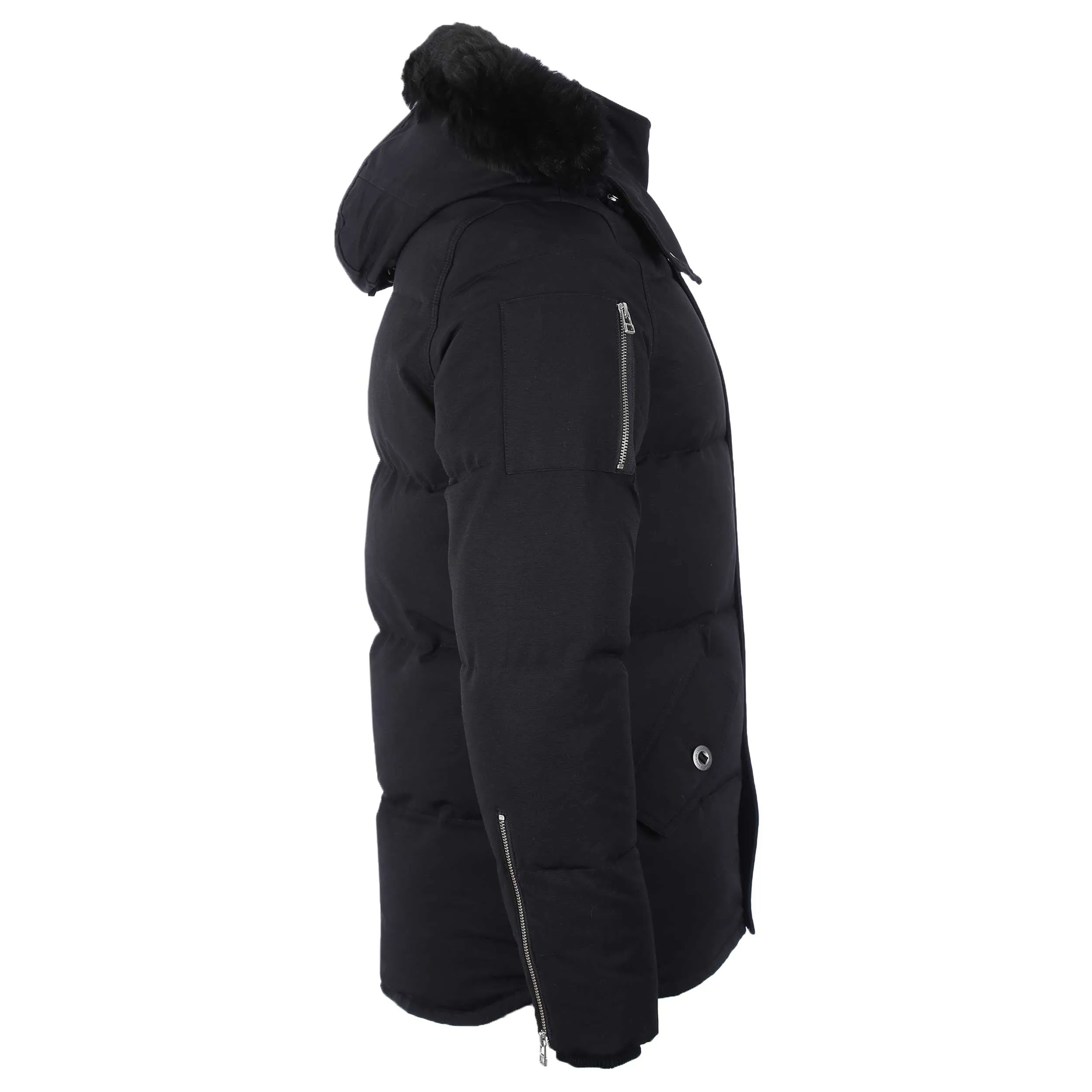 Moose Knuckles 3Q Jacket in Navy & Black Fur