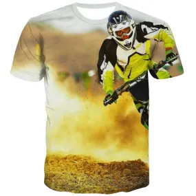 Motocross T-shirt Men motorcycle Tshirt Printed Offroad Tshirts Cool