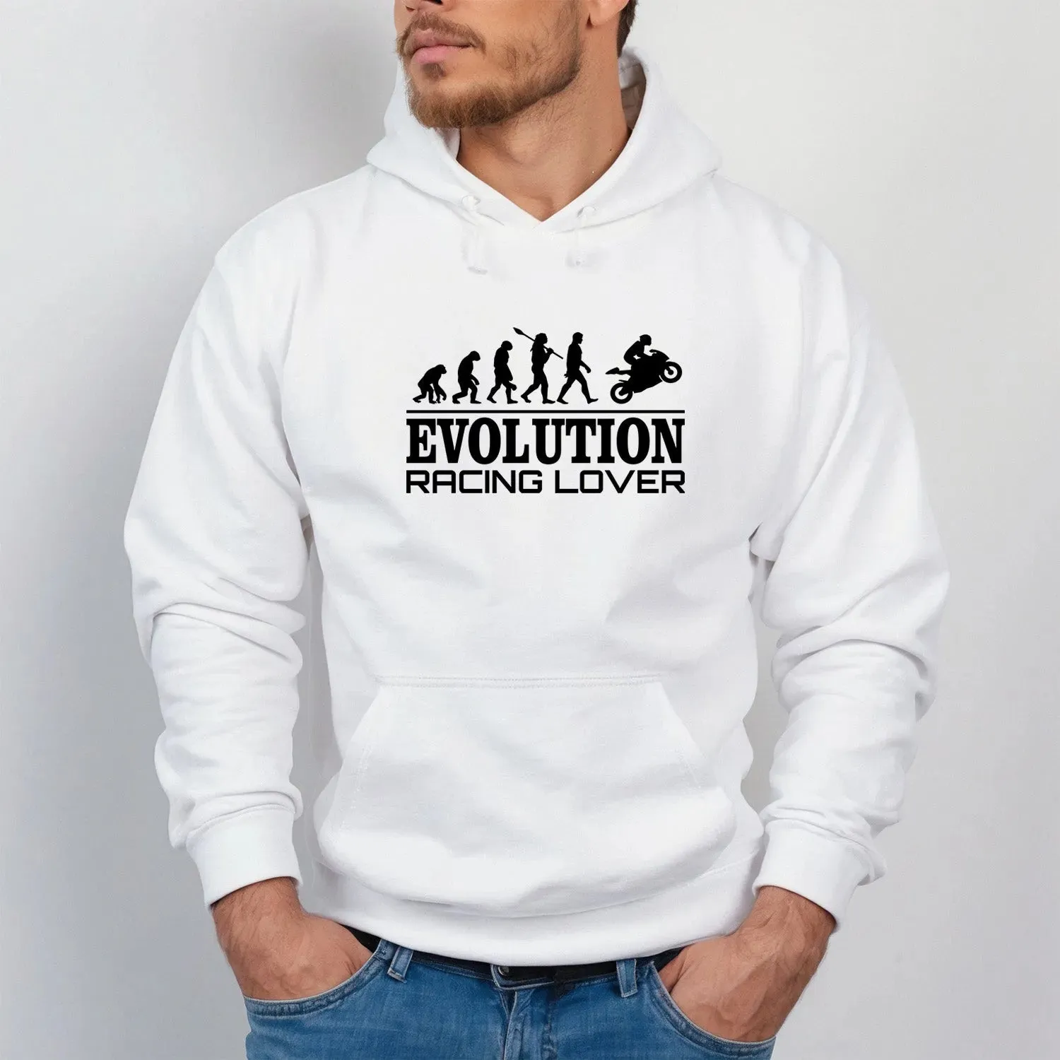 Motorcycle Racing Evolution Hoodie - Gift for Motorbike Enthusiasts - Men's Fashion