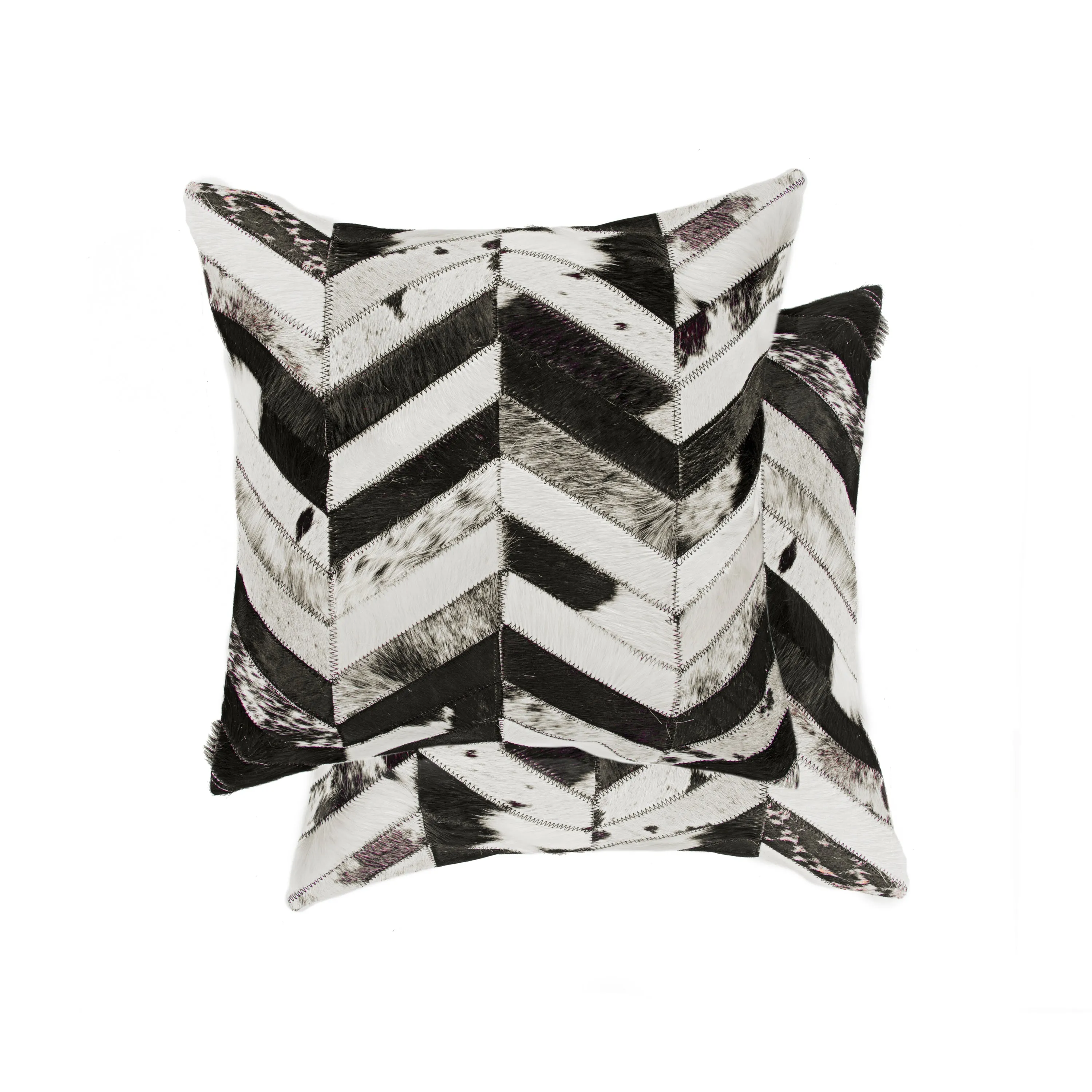 Natural Home Decor Torino Chevron Cowhide Pillow-2-Piece