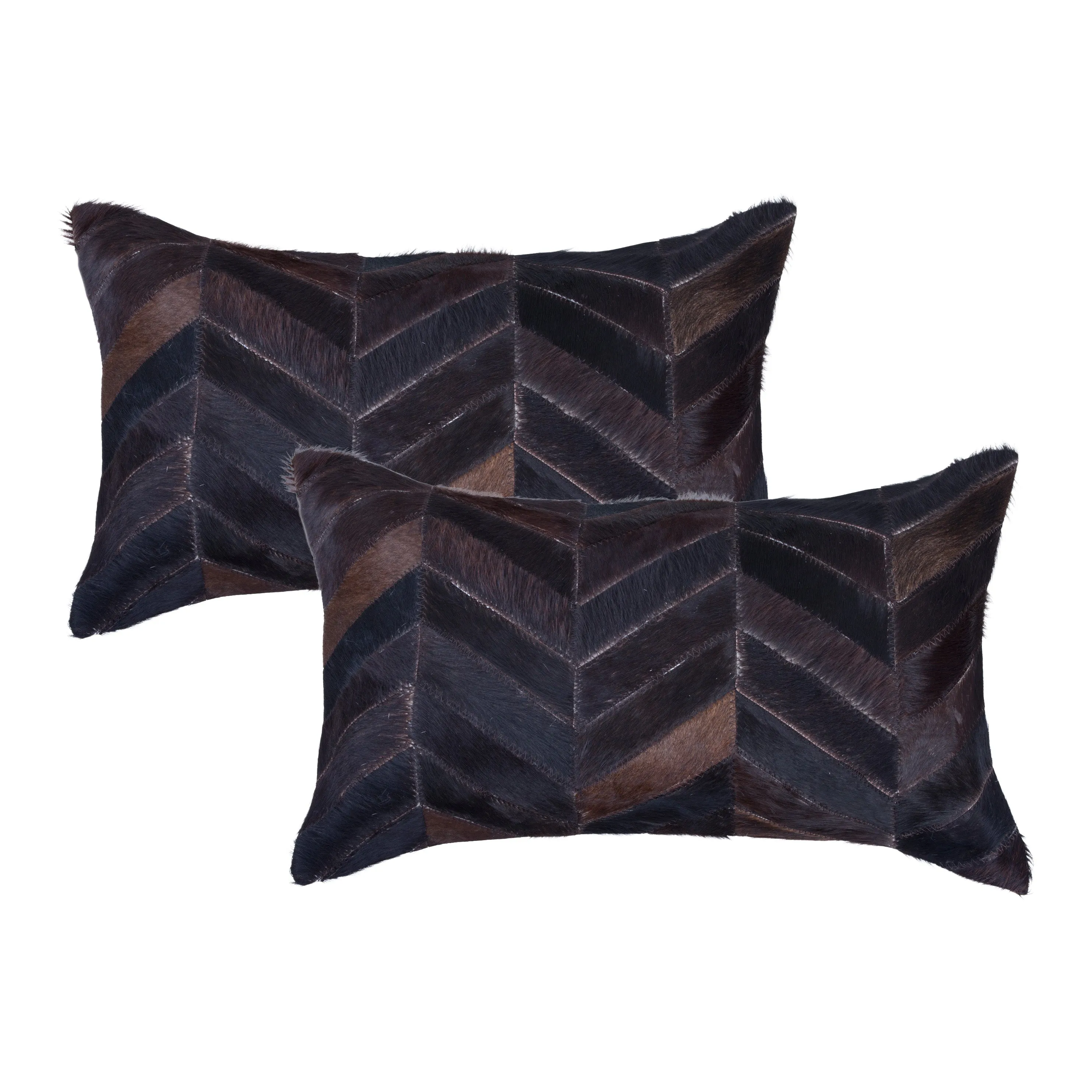 Natural Home Decor Torino Chevron Cowhide Pillow-2-Piece