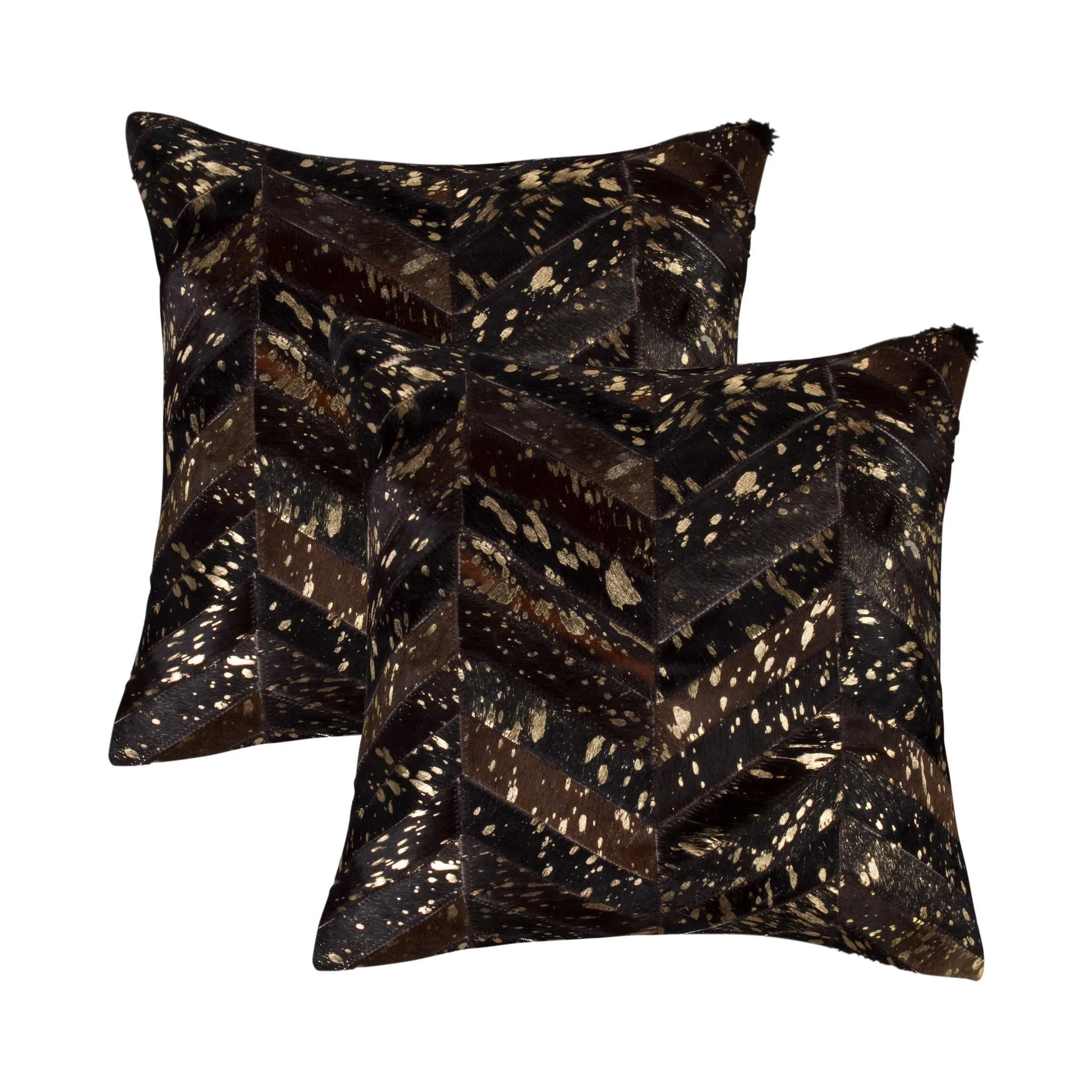 Natural Home Decor Torino Chevron Cowhide Pillow-2-Piece