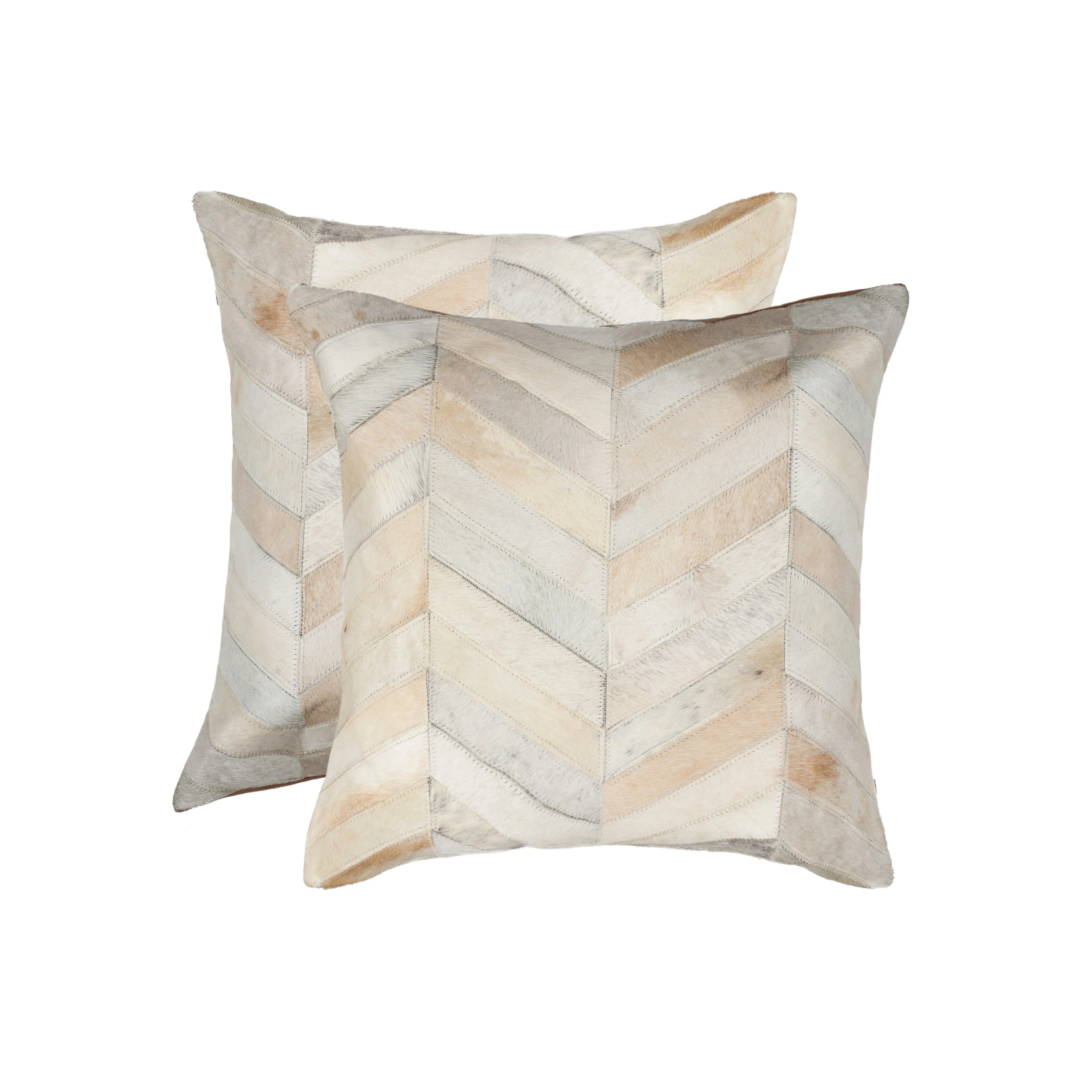 Natural Home Decor Torino Chevron Cowhide Pillow-2-Piece