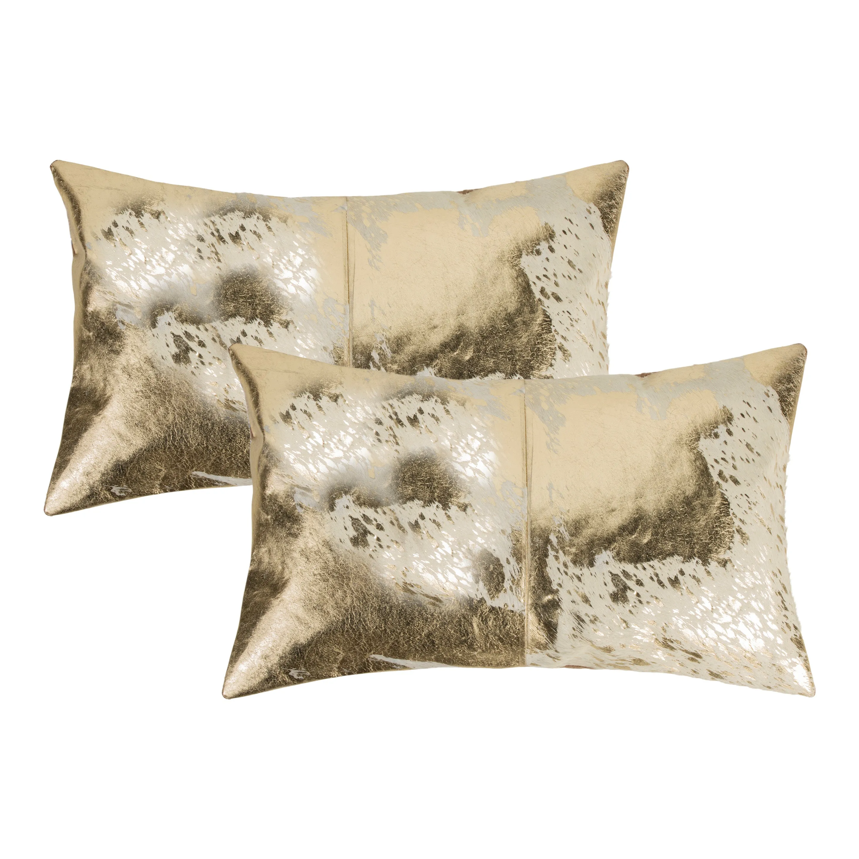 Natural Home Decor Torino Scotland Cowhide Pillow-2-Piece