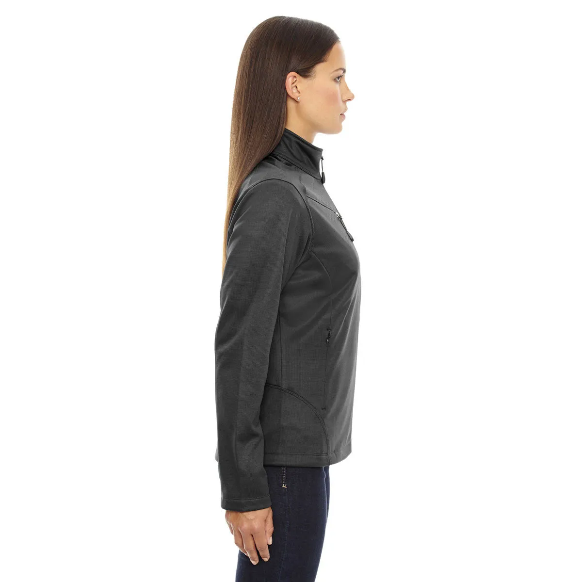 North End Women's Carbon Trace Printed Fleece Jacket