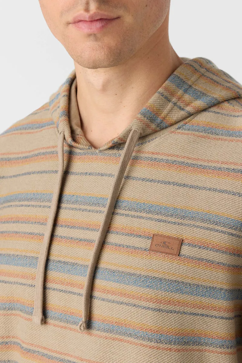 O'Neill Bavaro Stripe Pullover Sweatshirt-Khaki