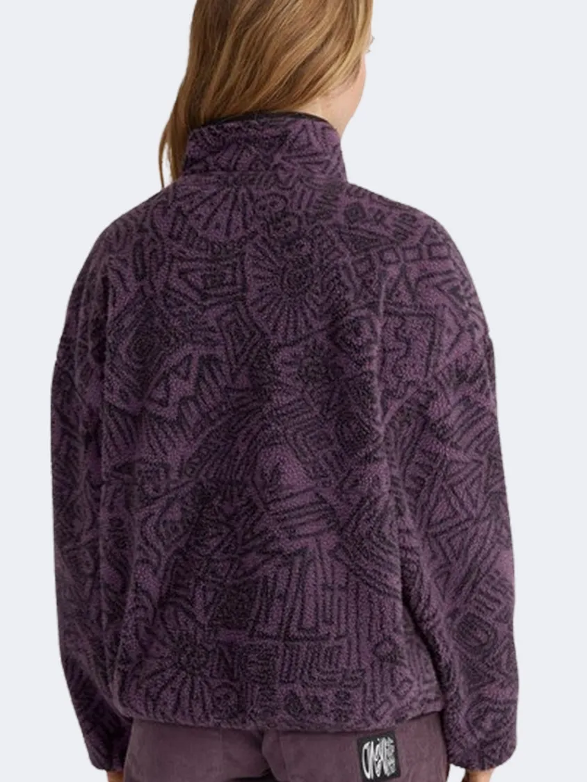 ONeill Surf Heroes High Pile Women Lifestyle Fleece Black/Purple Sketche