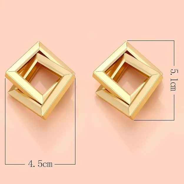 oversized Double Layer Earrings