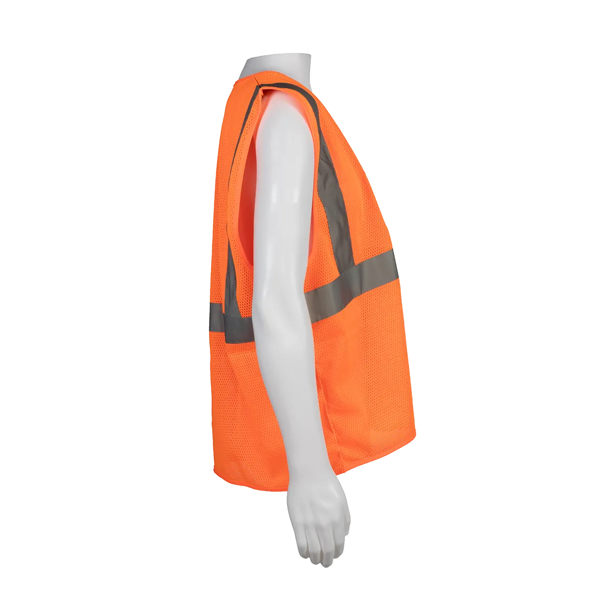 OVM2-CB0 ANSI/ISEA 107-2020 CLASS 2 Orange Mesh Safety Vest Zipper Closure