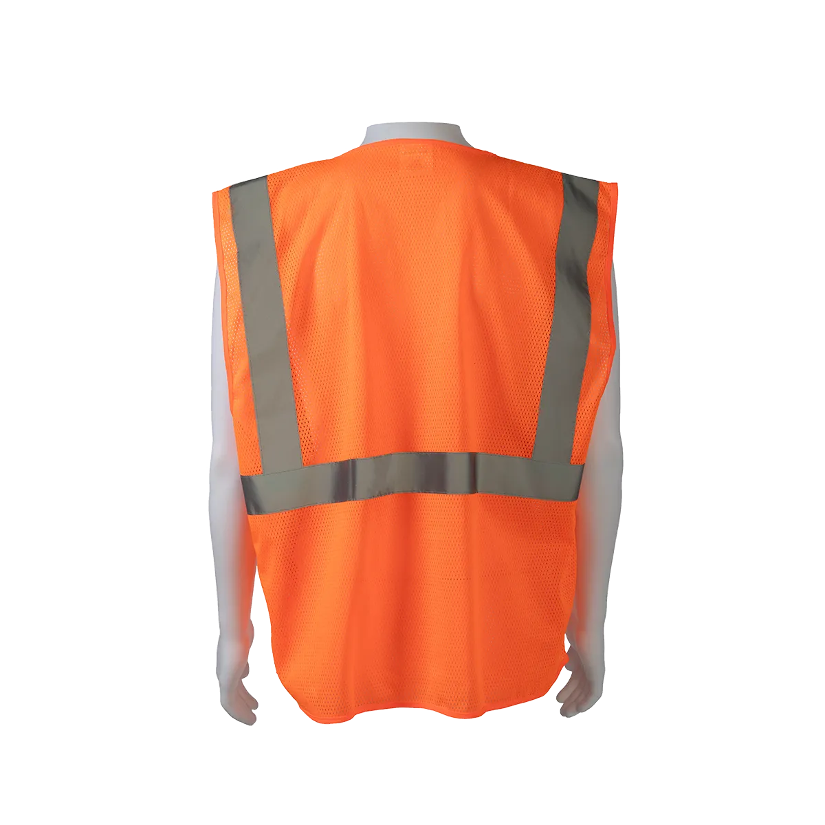 OVM2-CB0 ANSI/ISEA 107-2020 CLASS 2 Orange Mesh Safety Vest Zipper Closure