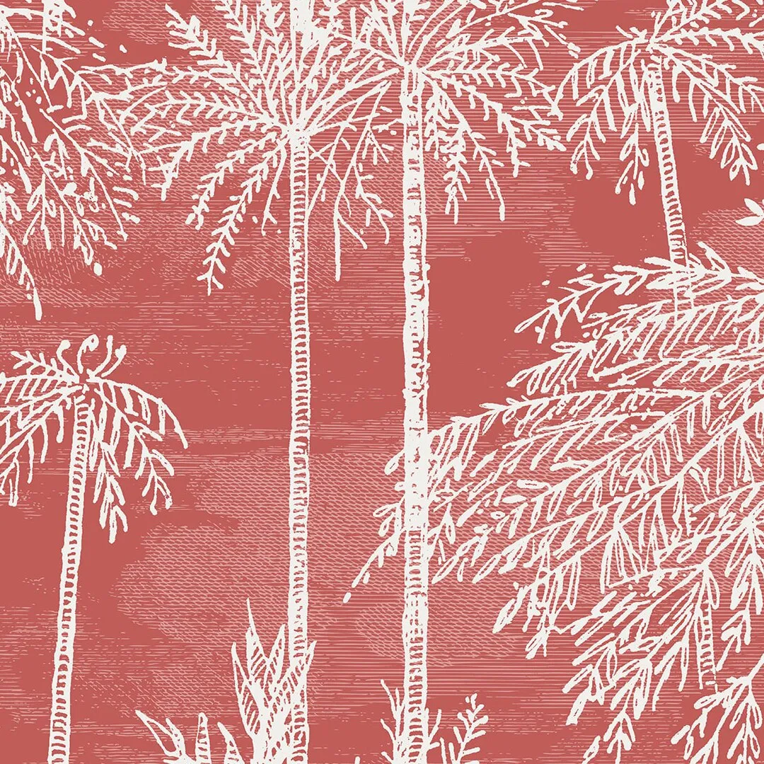 Palm Grove Coastal Haven Wallpaper