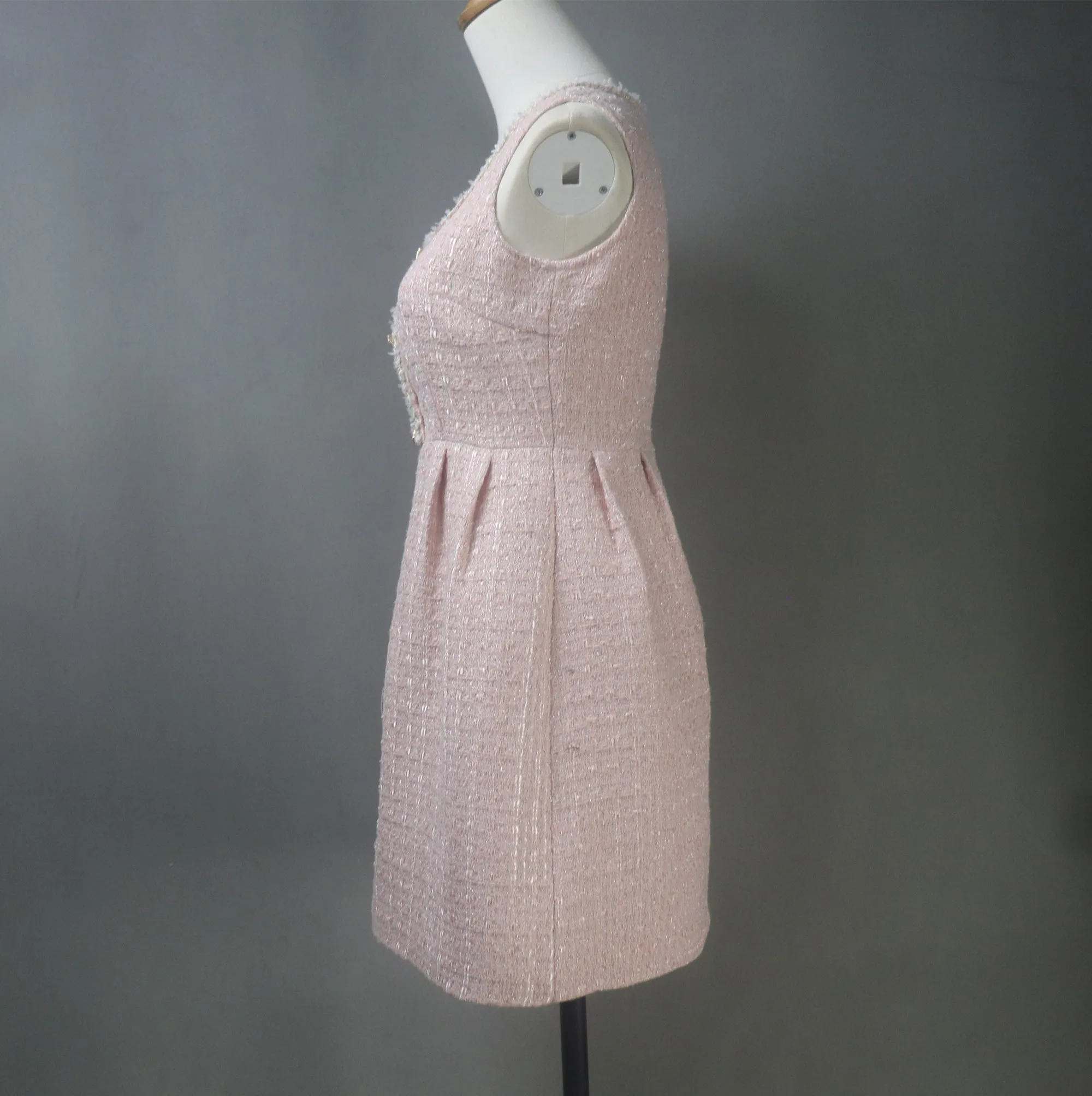 Pink Flare Dress Suit Custom Made in Plus / Petite Size with Matching Crop Jacket