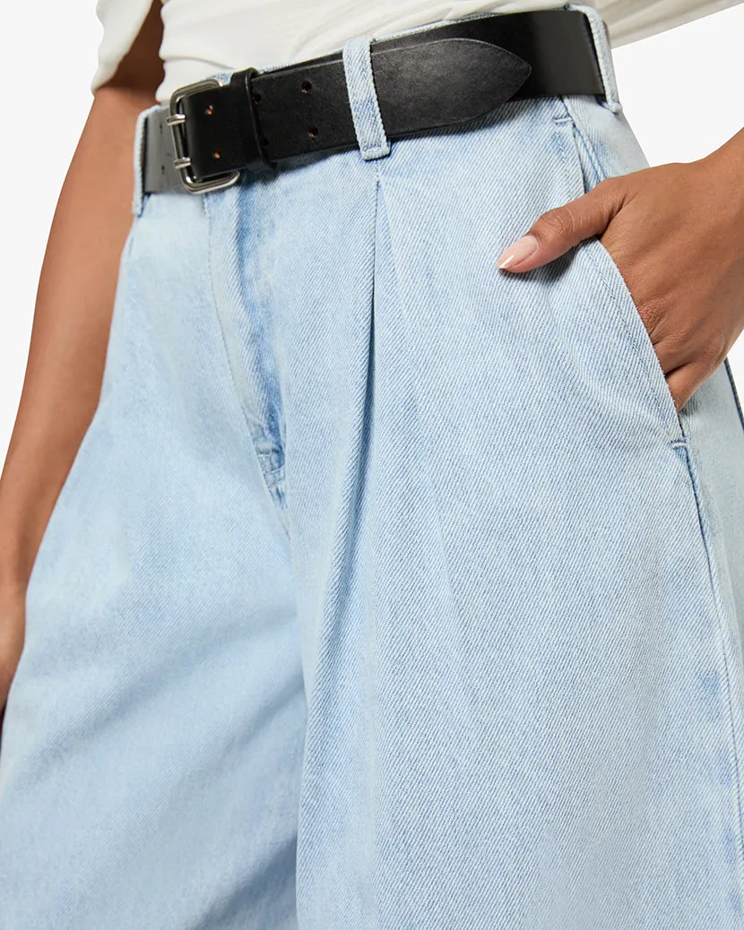 Pleated Wide Leg Jean