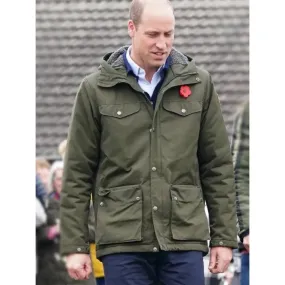 Prince William'S Scotland Green Hooded Jacket