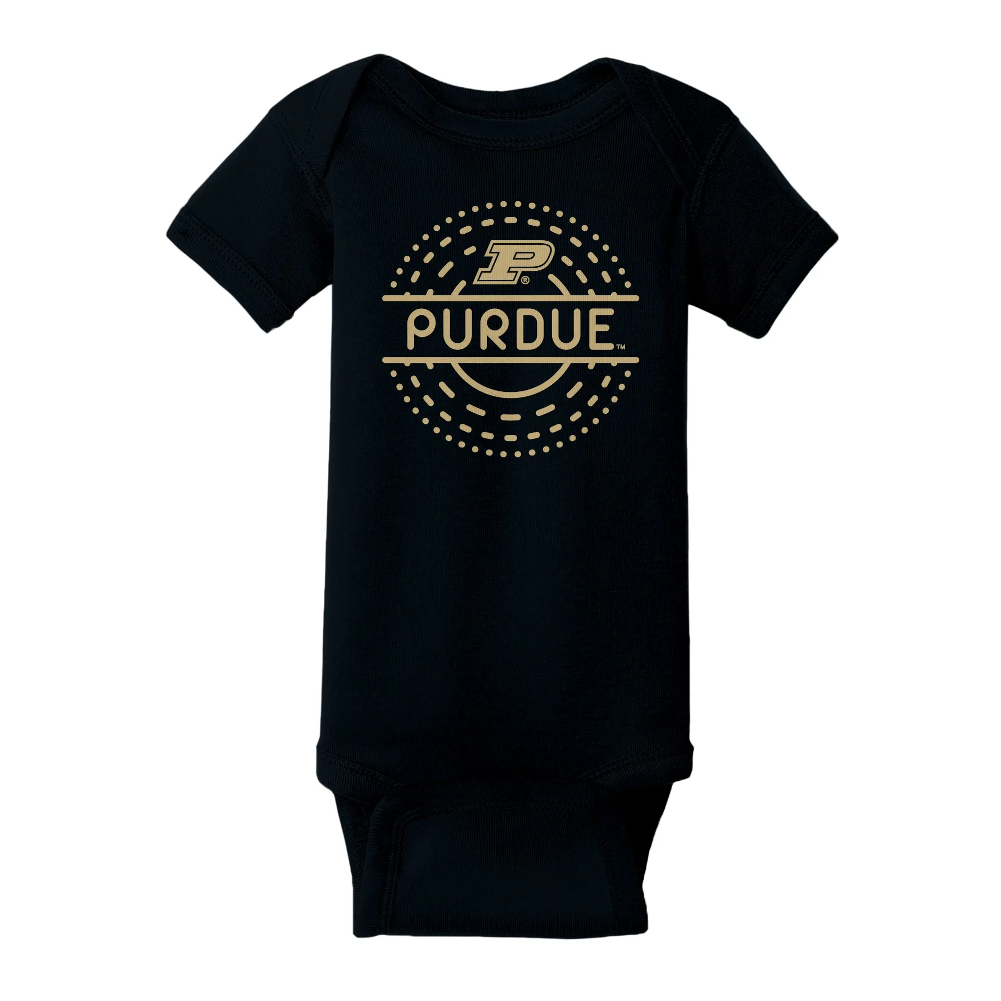 Purdue Sunny Circle Infant Creeper - Black