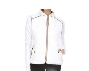 Quilted Vest - White - The Aspen