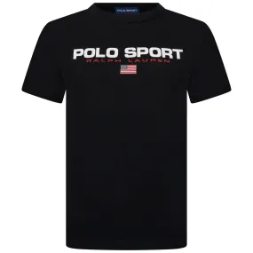 Ralph Lauren Boys Black Jersey Polo Sport T-Shirt