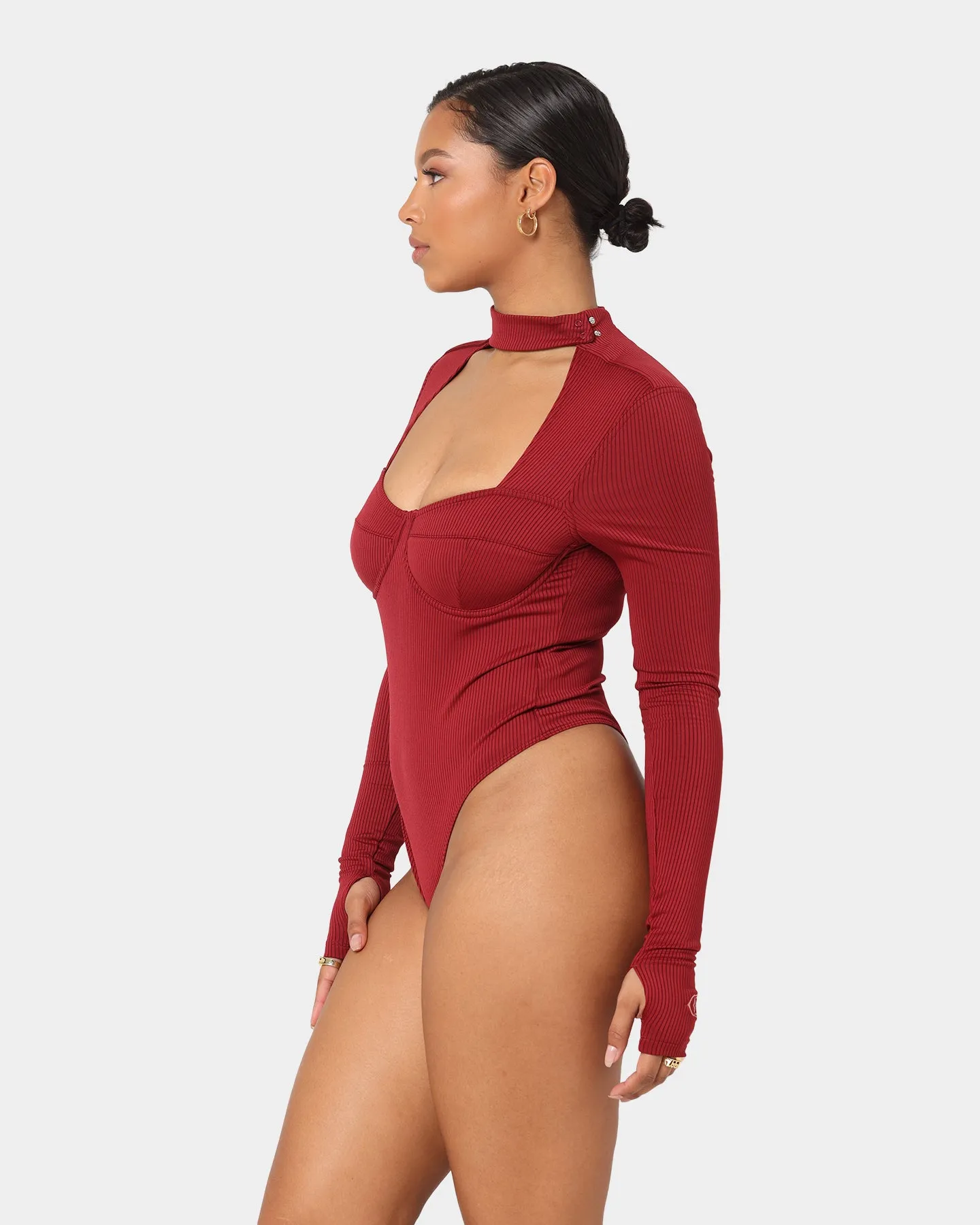 Reebok Women's Cardi B X Reebok Bodysuit Triathlon Red