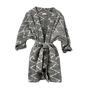 Renzo Robe - Black Ikat