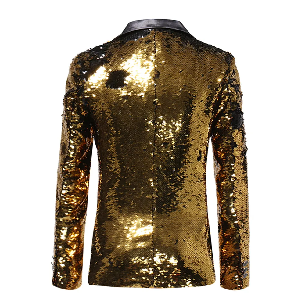 Reversible Gold Sequins Blazer