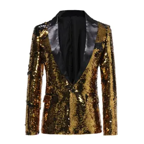 Reversible Gold Sequins Blazer