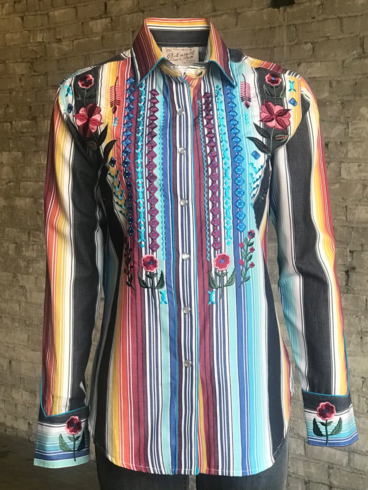 Rockmount Womens Serape 100% Cotton Boho Serape Western L/S Shirt