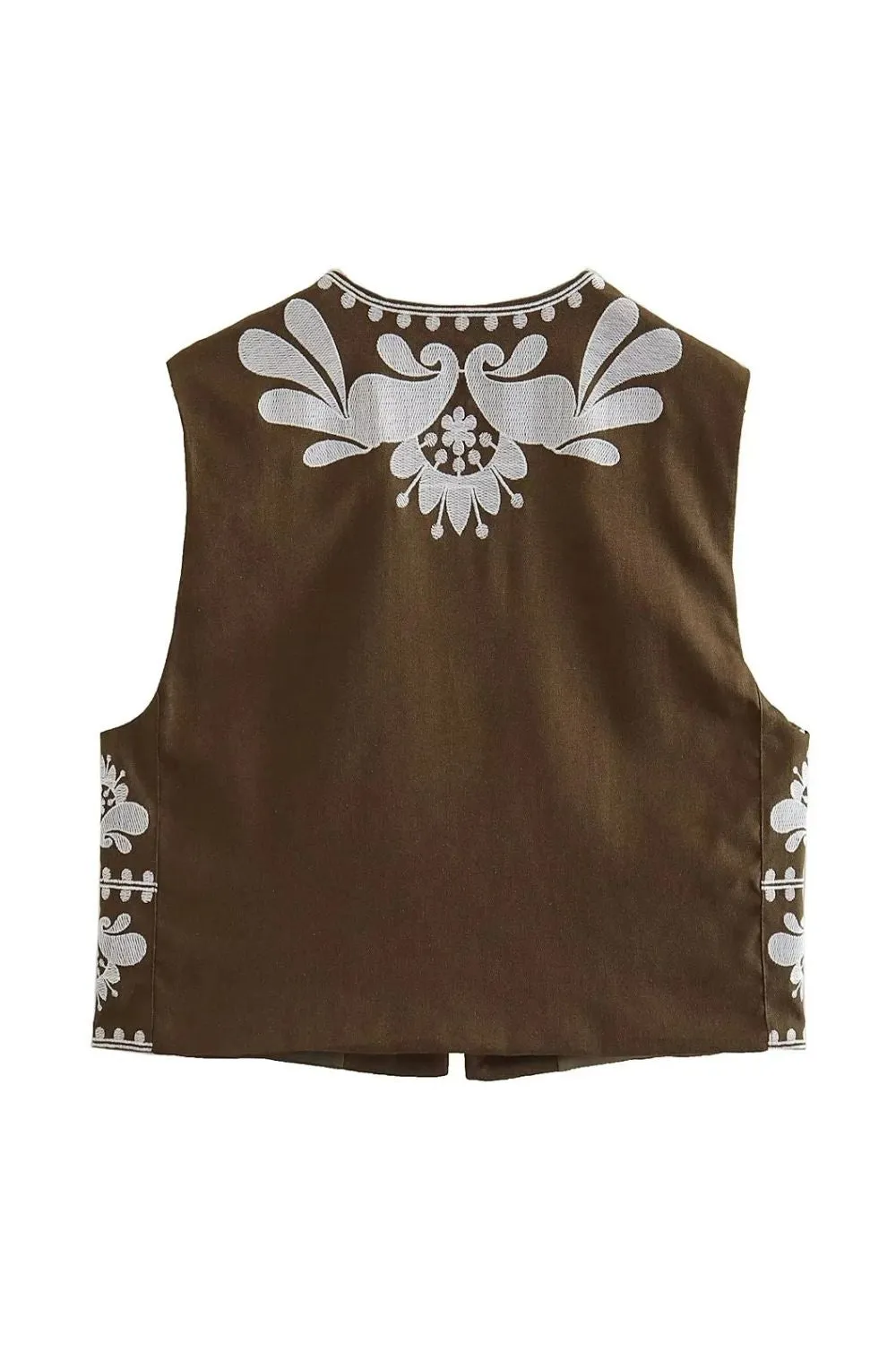 'Rosie' Embroidered Tank Top Vest (4 Colors)