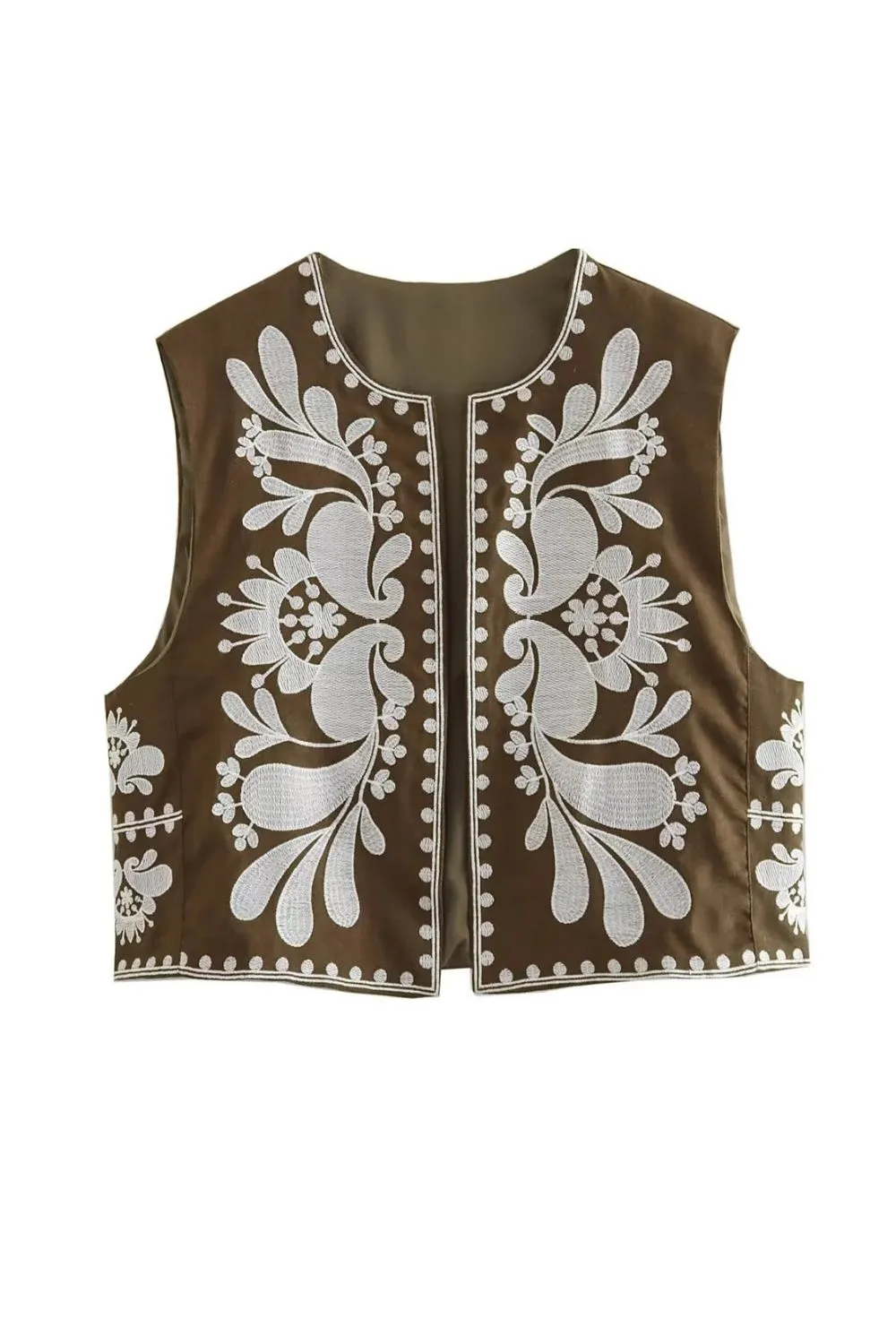 'Rosie' Embroidered Tank Top Vest (4 Colors)