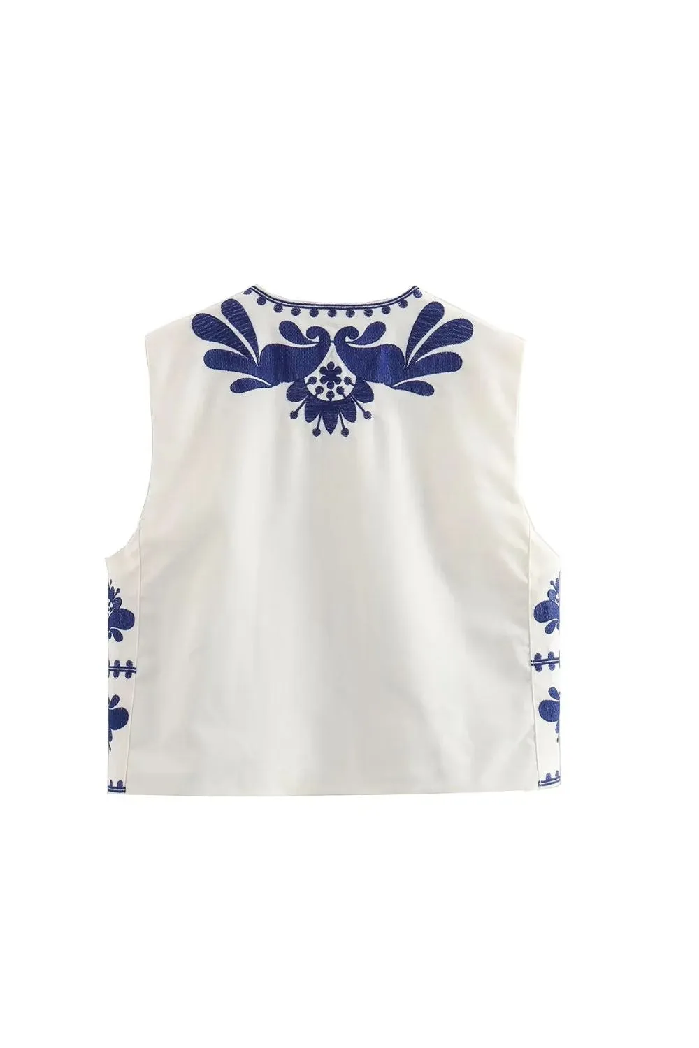 'Rosie' Embroidered Tank Top Vest (4 Colors)