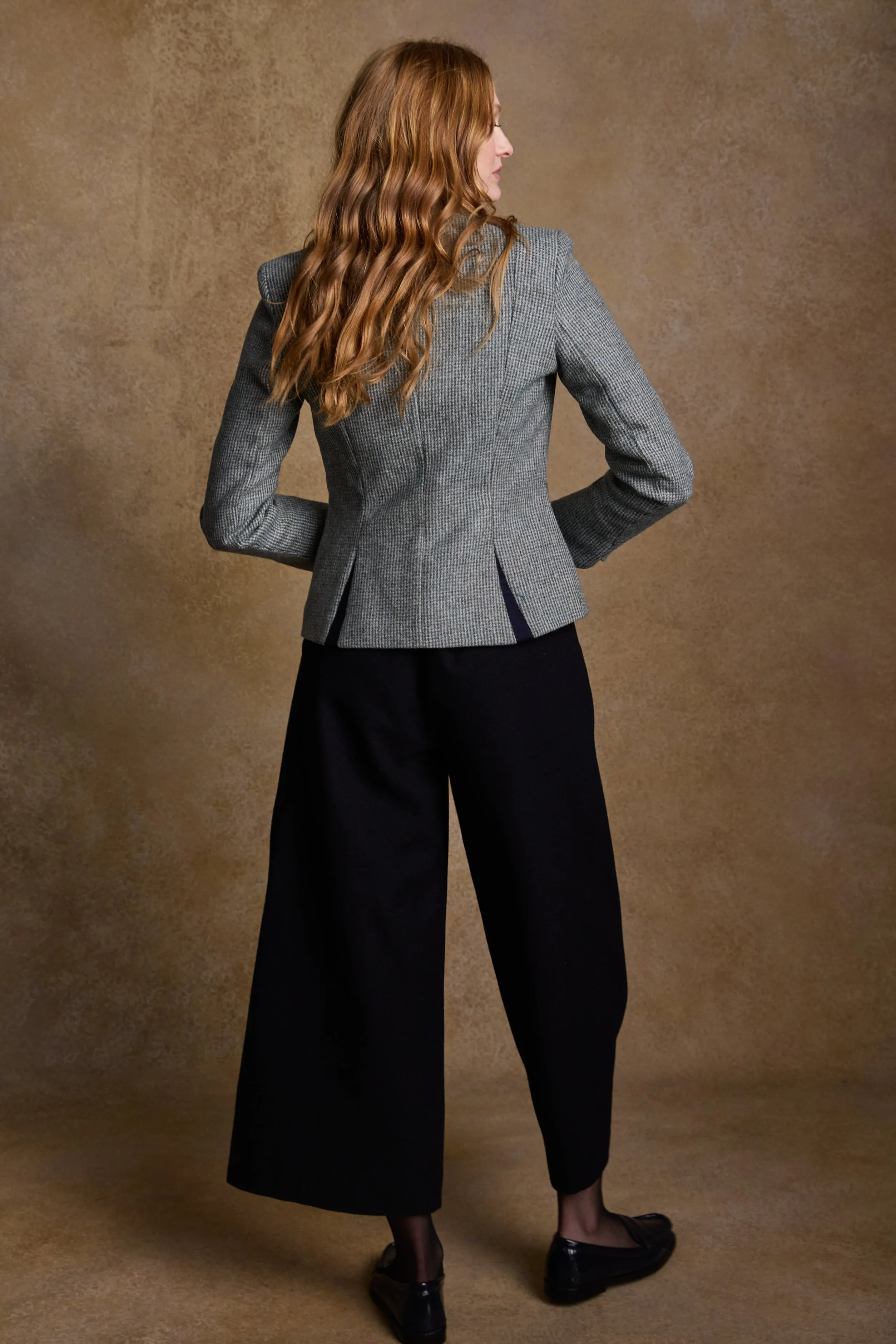 Sasha Tweed Jacket - Jade Weave Herringbone