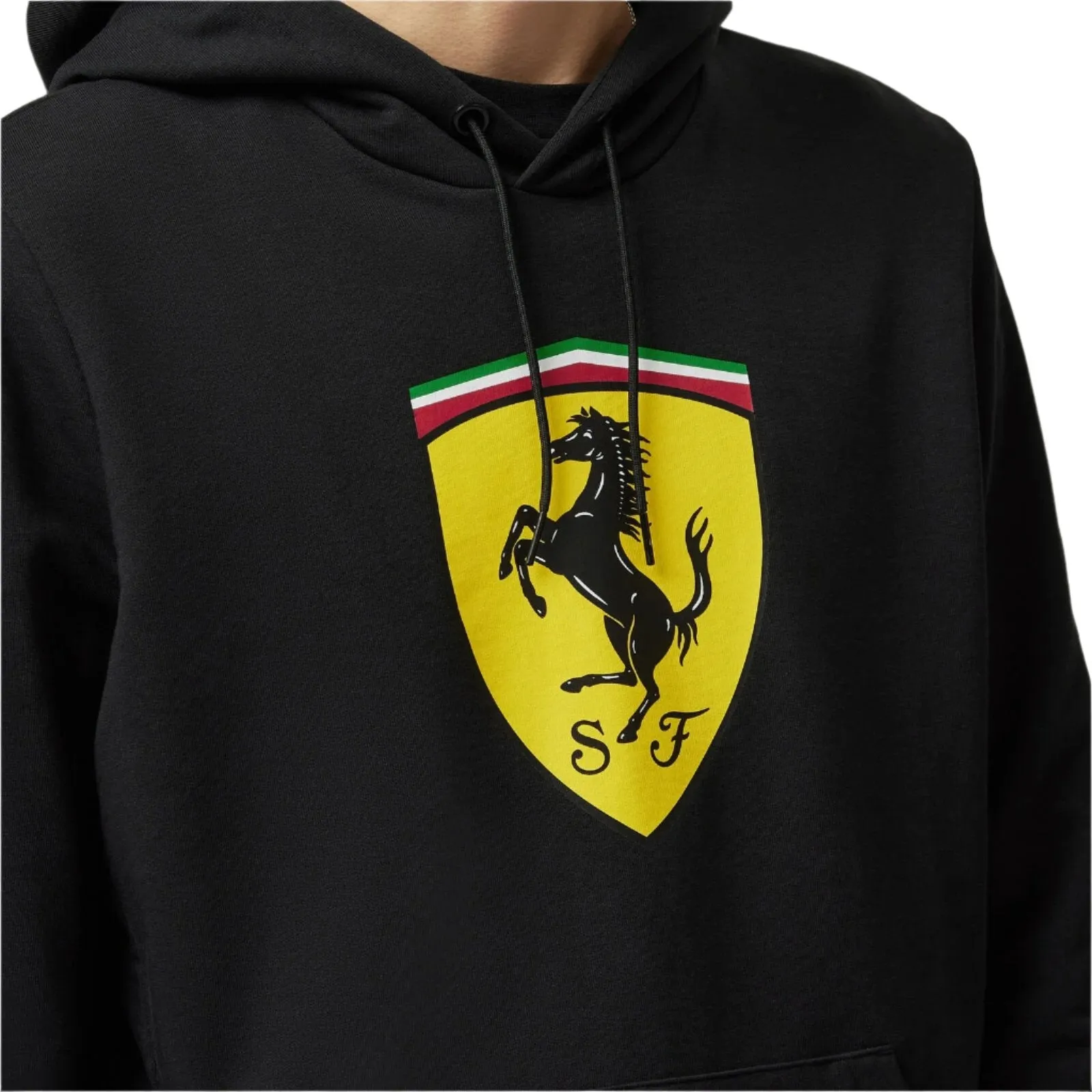 Scuderia Ferrari F1™ Team Big Shield Men's Hooded Sweatshirt- Red/Black