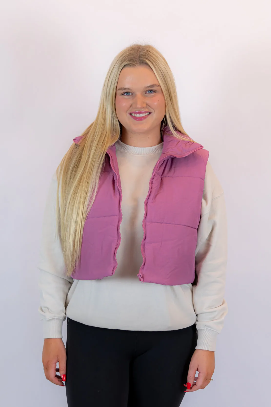 Shelby Puffer Vest | Mauve