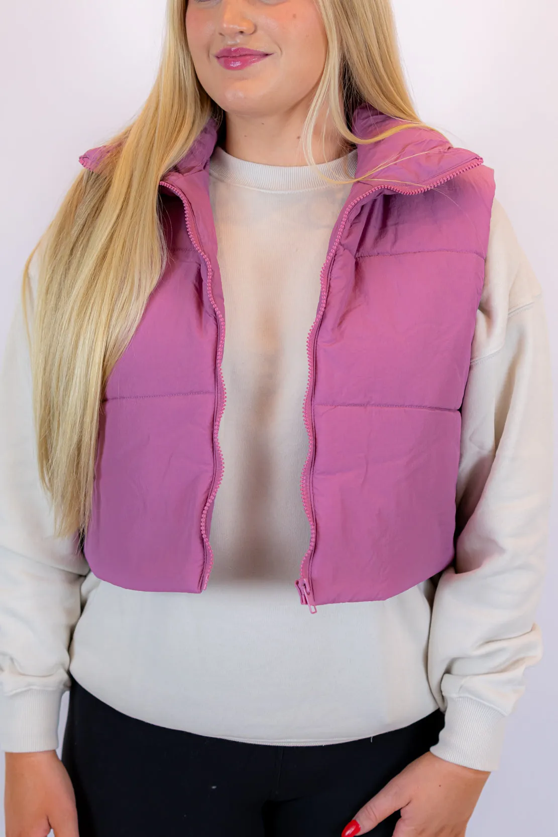 Shelby Puffer Vest | Mauve