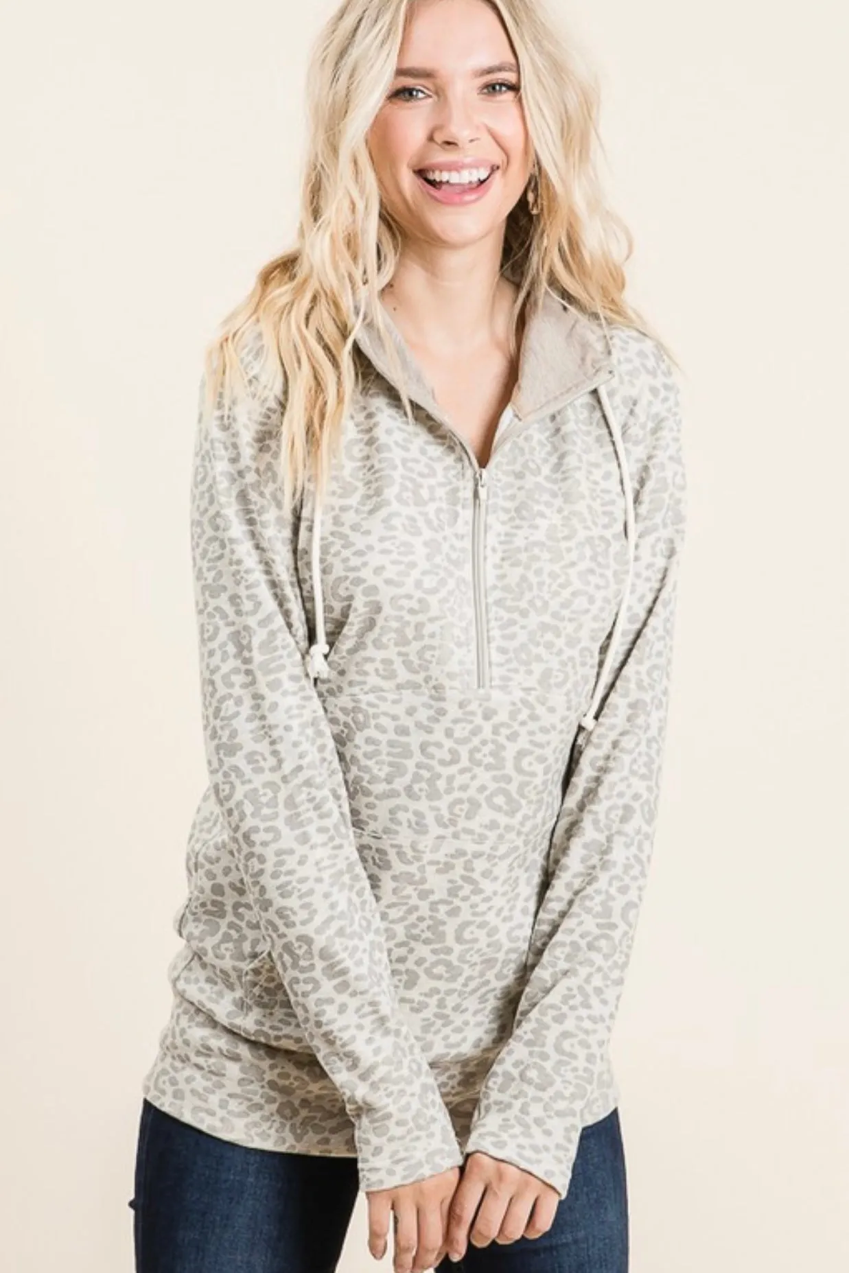 Shimmer Animal Thumbhole Hoodie