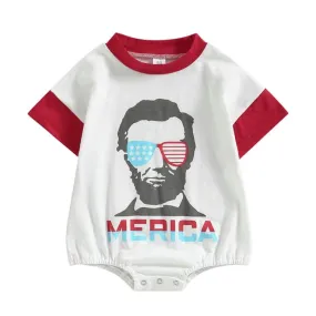 Short Sleeve Merica Baby Bodysuit