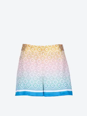 Silk satin tailored shorts