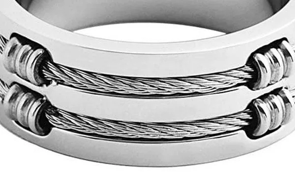 Silver Layer Cable Wire Ring