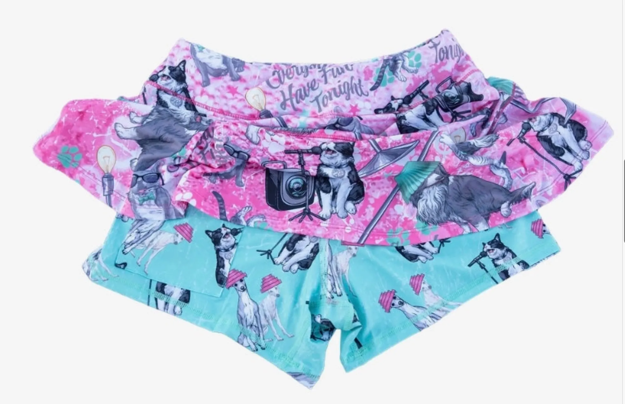 Skort shorts by Trunkers in various prints