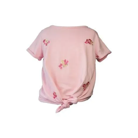 Soft Pink Top with Floral Embroidery Detail