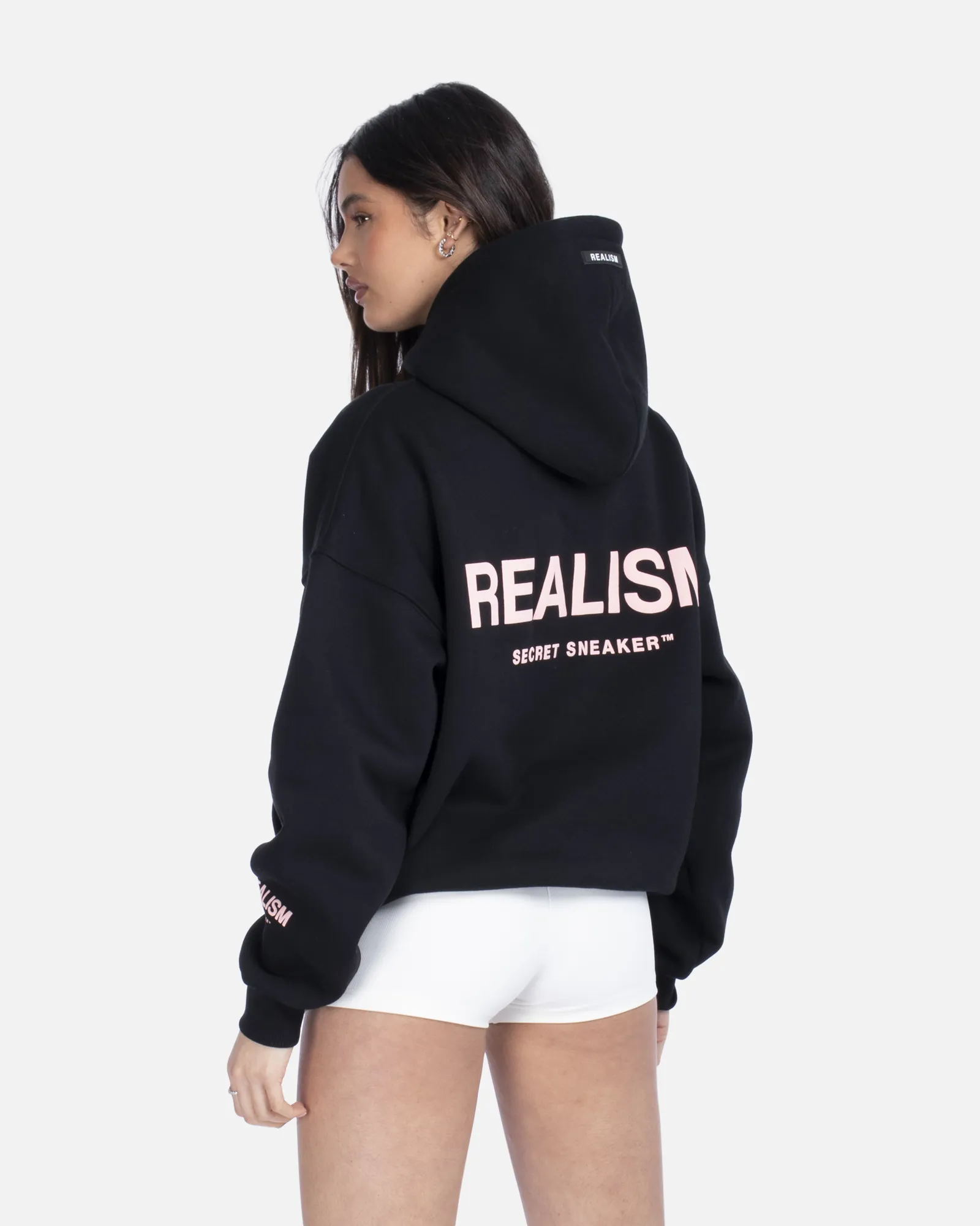 SSS REALISM COURT BOXY HOODIE MIDNIGHT PEACH