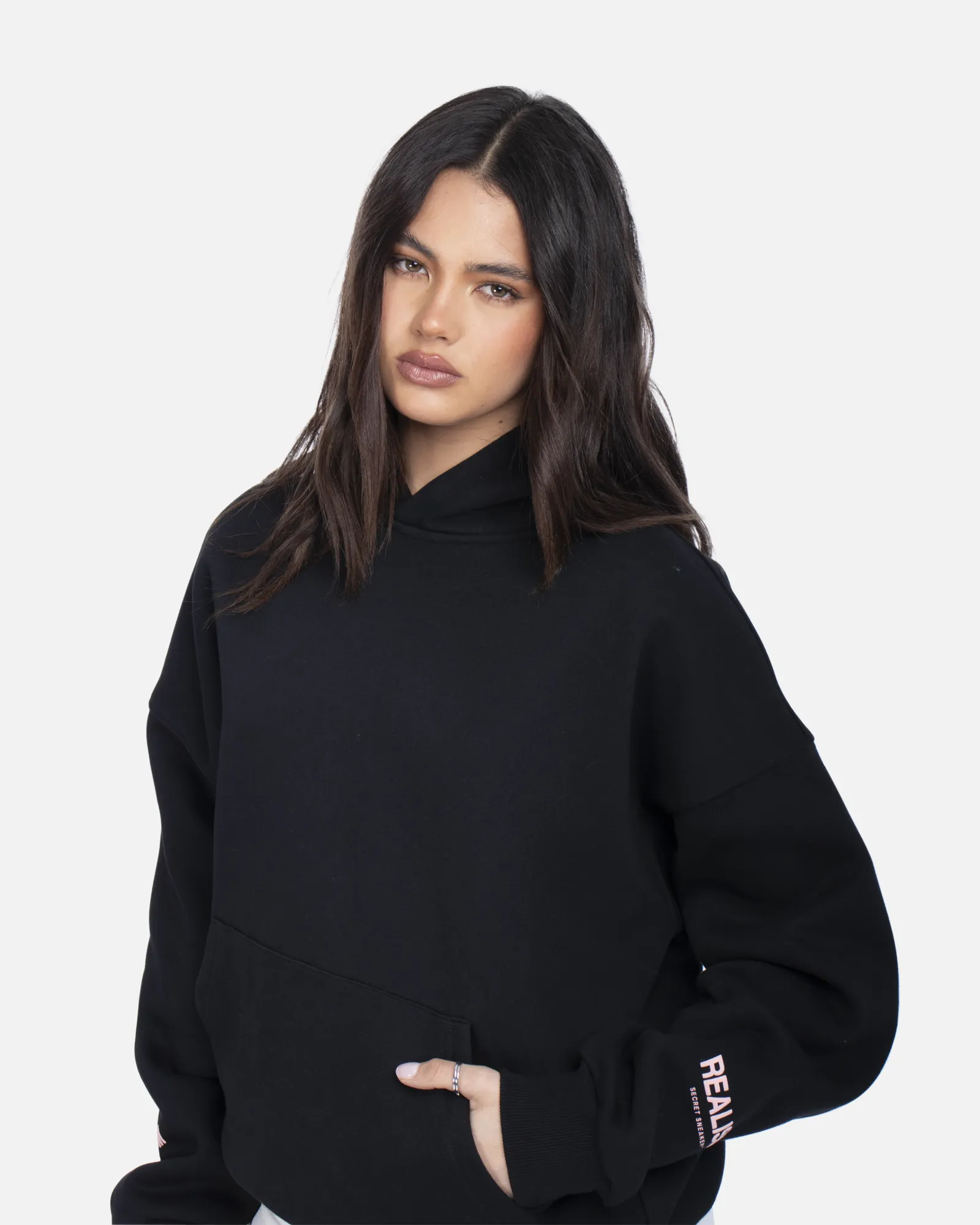 SSS REALISM COURT BOXY HOODIE MIDNIGHT PEACH