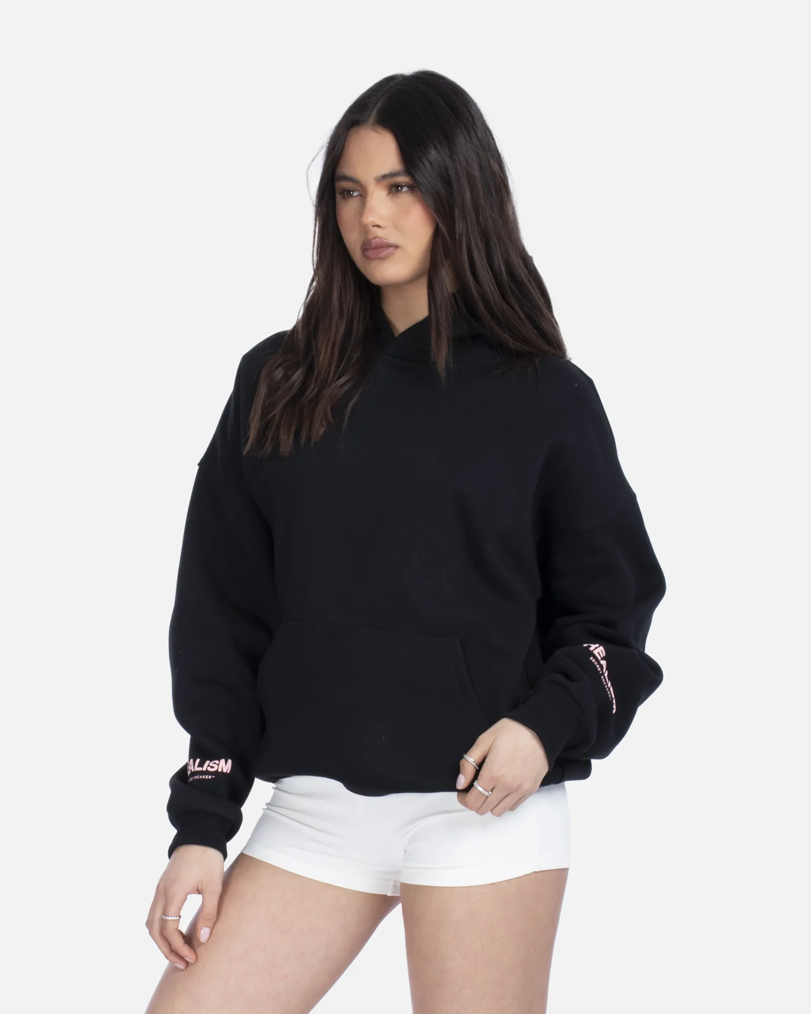 SSS REALISM COURT BOXY HOODIE MIDNIGHT PEACH