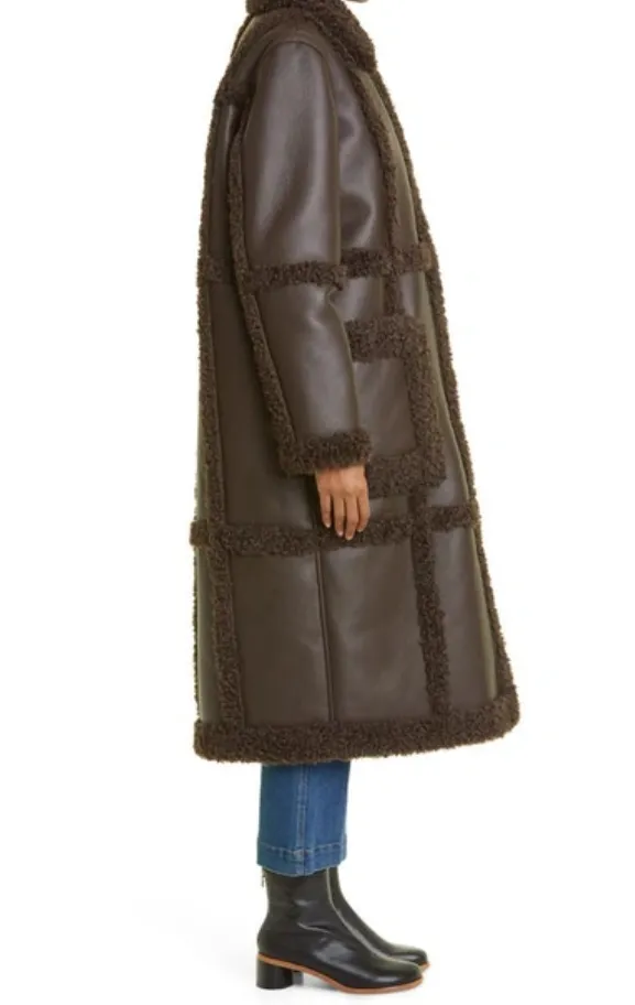 STAND STUDIO Patrice Faux Shearling Coat