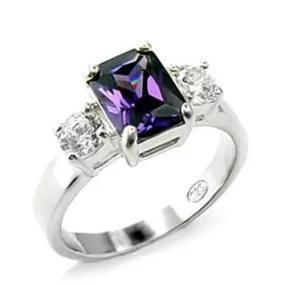 Sterling Silver Ring AAA GRD CZ Amethyst 6X244 for Women Style High